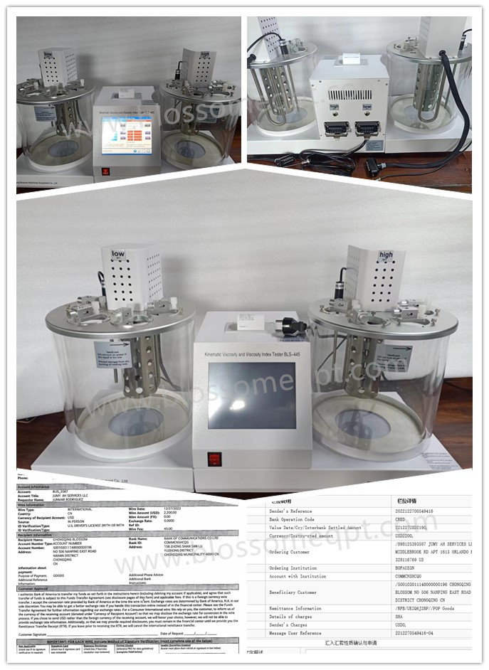 Customer From Venezuela Purchased Kinematic Viscosity And Index Tester for Lubricant Oil Analysis in November 2022