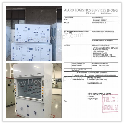 Australian Customer Purchased Two Fumehoods for Laboratory in April 2021