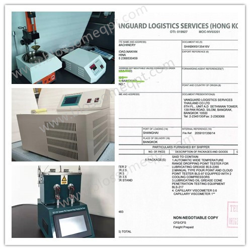 Thailand Client Purchased 3 Lubricant Oil Testers in August 2019