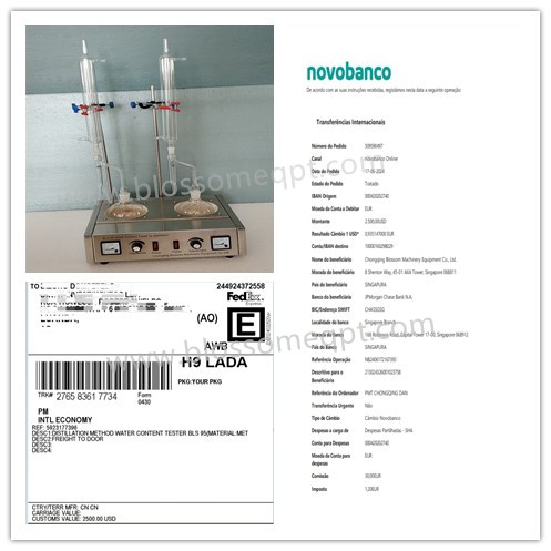 Customer From Angola Purchased 3 Sets Dean Stark Water Content Tester in June 2024