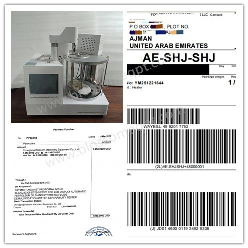 Customer From United Arab Emirates Purchased Water Separability Tester in March 2023