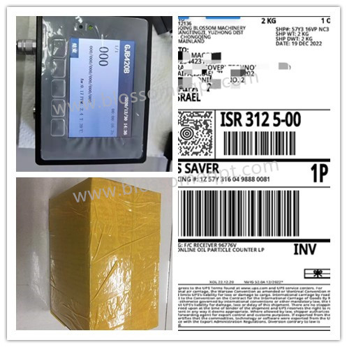 Customer From Israel Purchased Online Oil Particle Counter with Moisture Sensor in November 2022