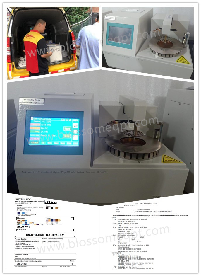 Customer From Ukraine Purchased Open Cup Flash Point Tester in June 2024